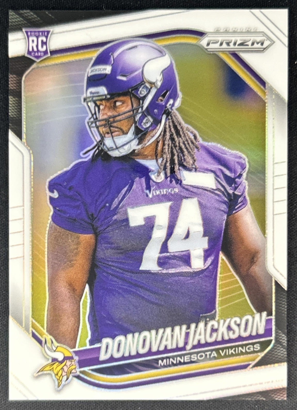 Donovan Jackson 2025 Panini Prizm White /35 Vikings front