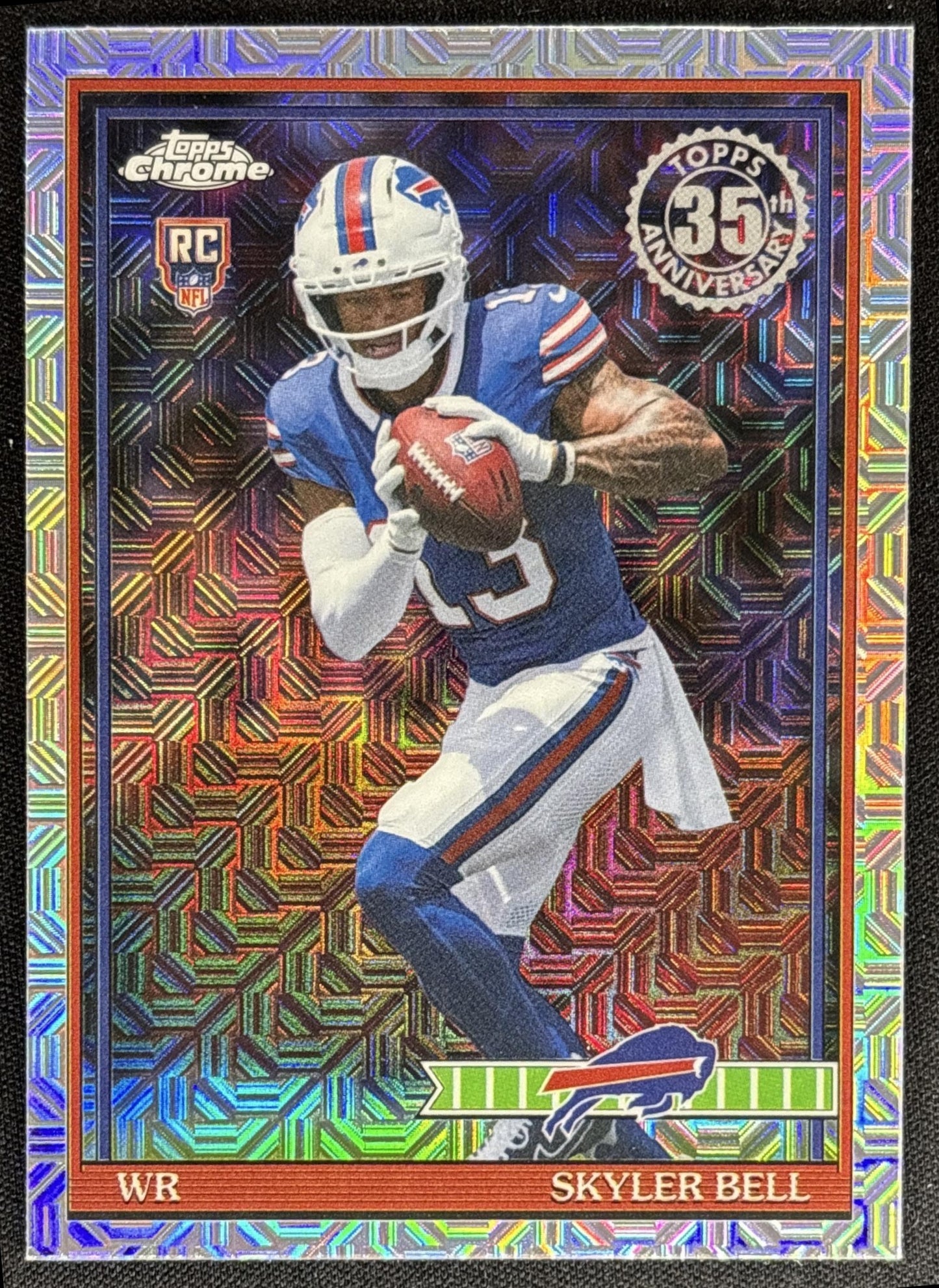 Skyler Bell 2026 Topps 1991 Chrome Rookie Mojo Refractor Bills