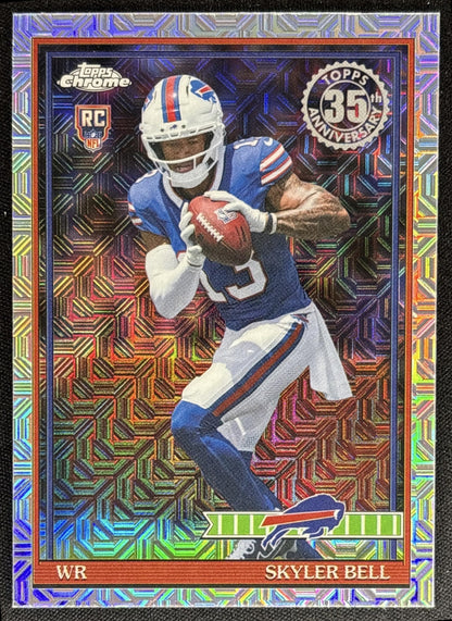 Skyler Bell 2026 Topps 1991 Chrome Rookie Mojo Refractor Bills