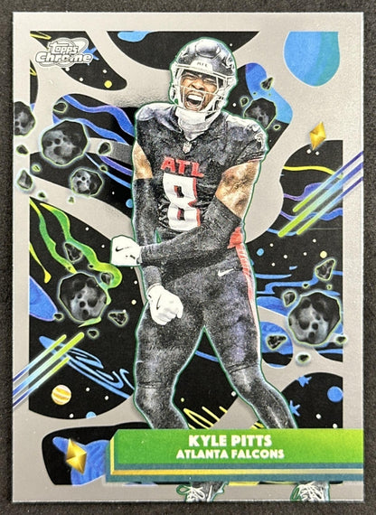 Kyle Pitts 2025 Topps Cosmic Chrome Falcons front
