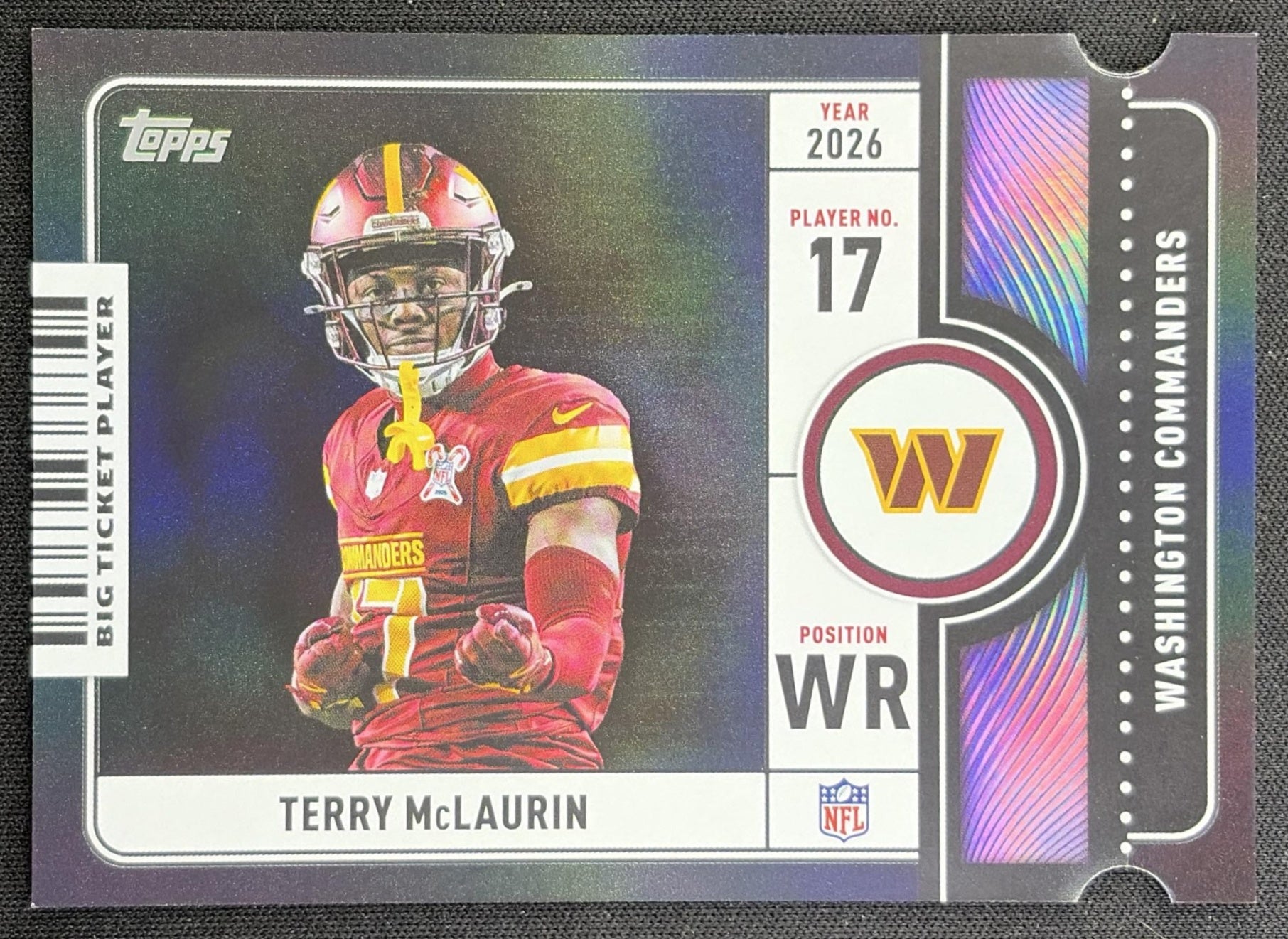 Terry McLaurin 2026 Topps Big Ticket Players Black Foil /10 Commanders