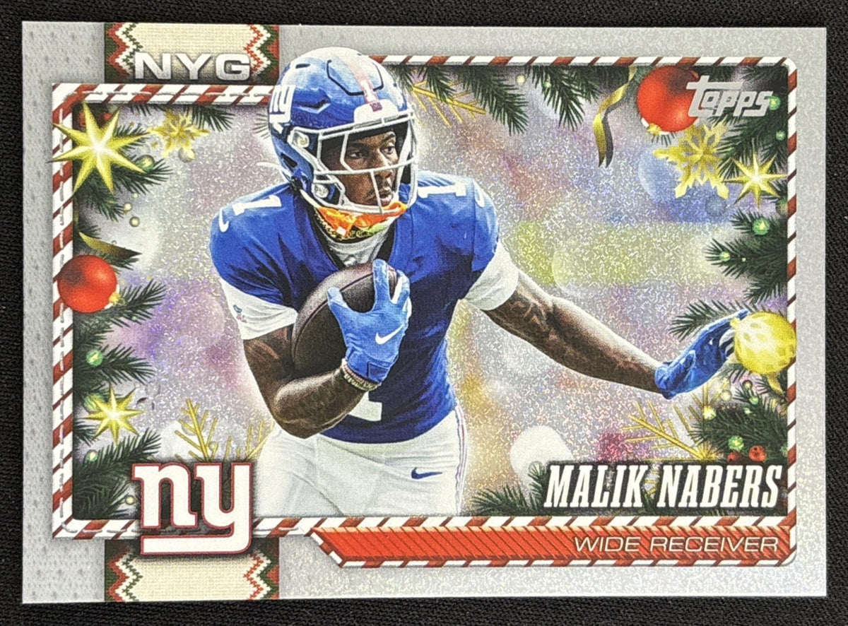 Malik Nabers 2026 Topps Holiday Glitter Giants | New York Giants