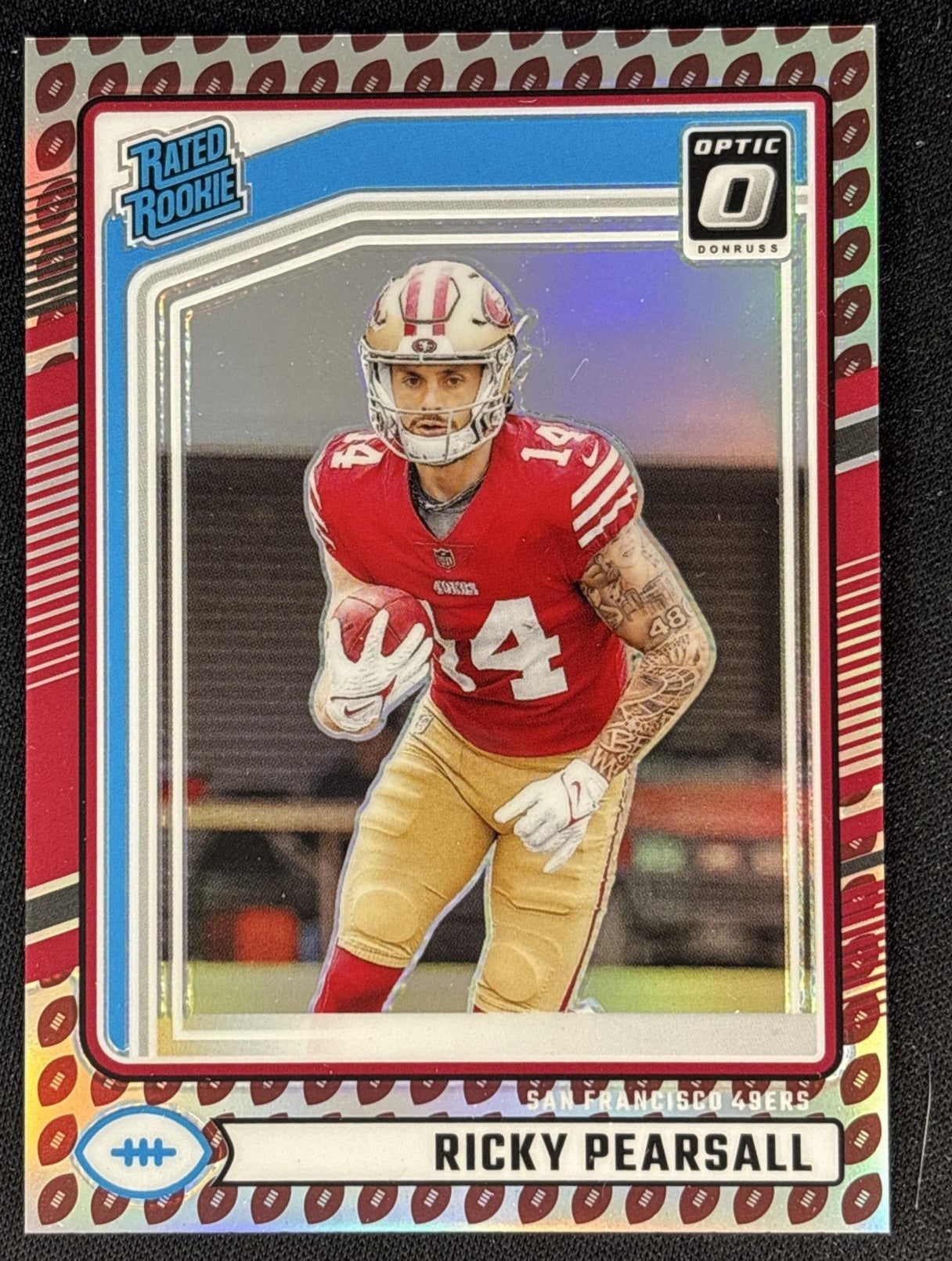 Ricky Pearsall 2024 Donruss Optic Rated Rookie Preview Football Emoji 49ers