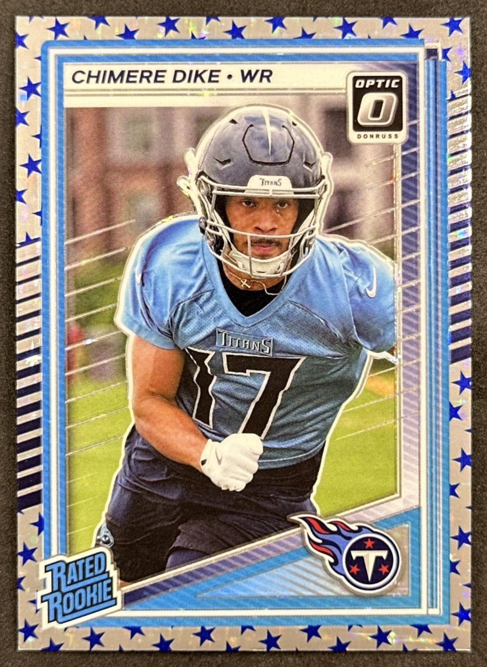 Chimere Dike 2025 Panini Donruss Optic Rated Rookie Stars Prizm Titans Default Title Sports Trading Card