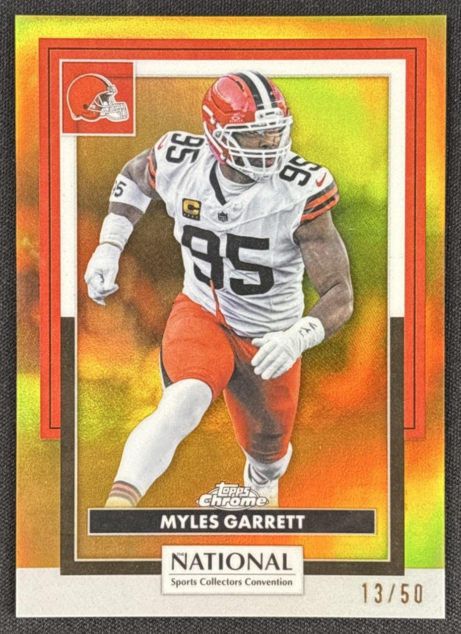 Myles Garrett 2026 Topps NSCC Collection NFL Gold Refractor /50 Browns Sports Trading Cards