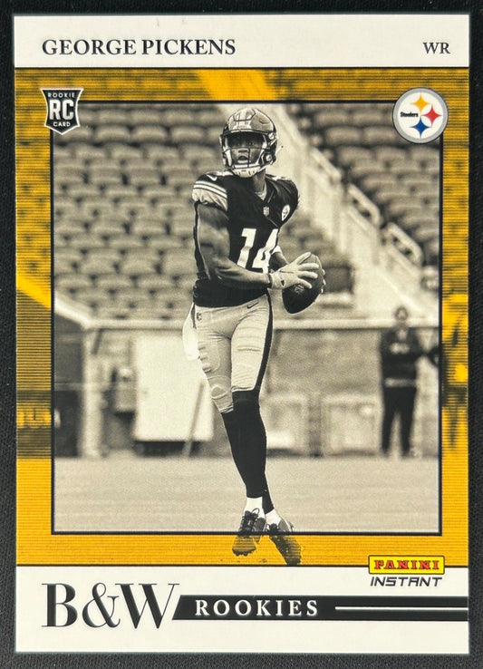 George Pickens 2022 Panini Instant Black & White Rookies Steelers