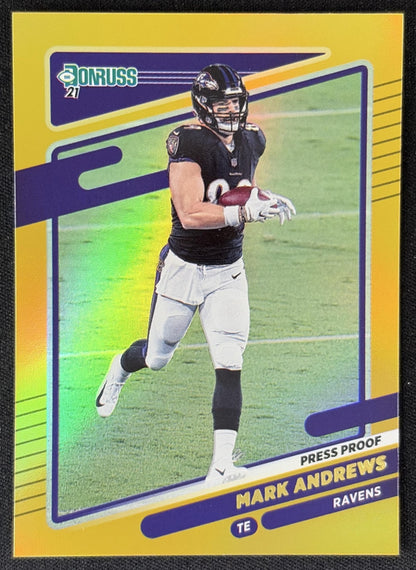 Mark Andrews 2021 Panini Donruss Press Proof Premium Ravens - Baltimore Ravens
