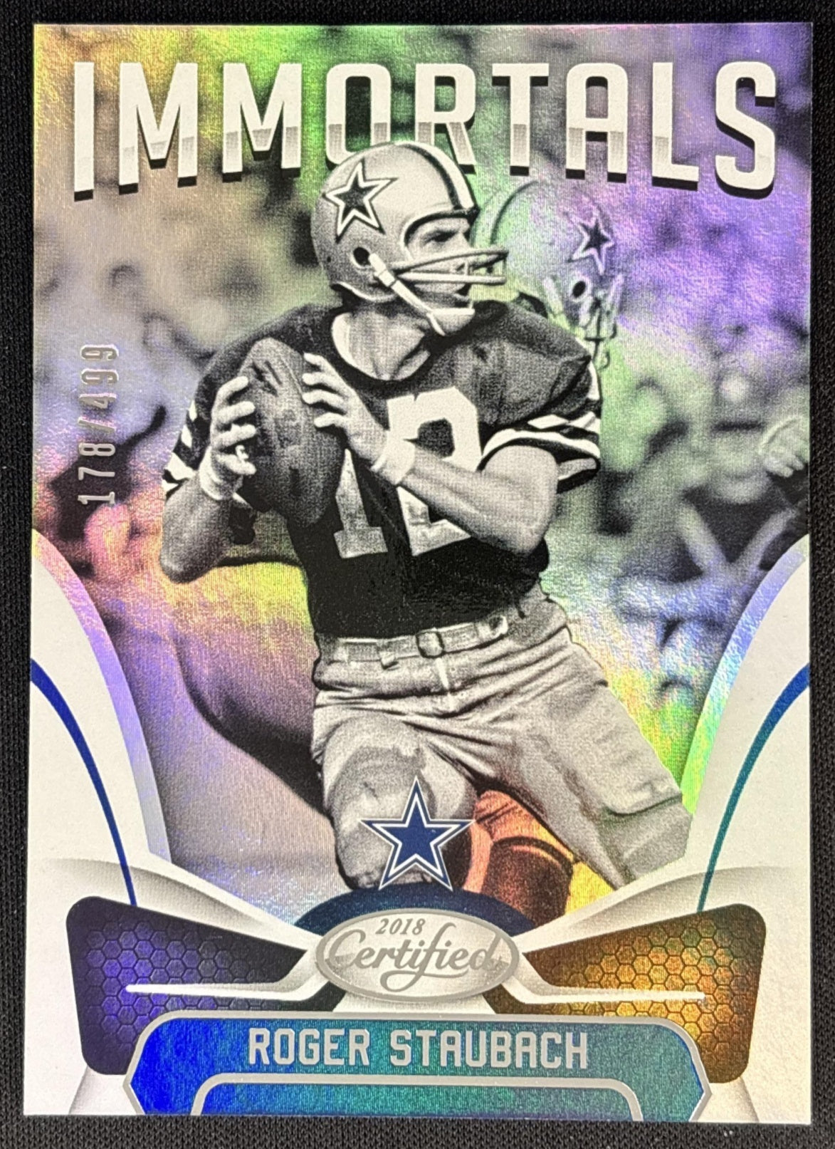 Roger Staubach 2018 Panini Certified Mirror Silver /499 Cowboys