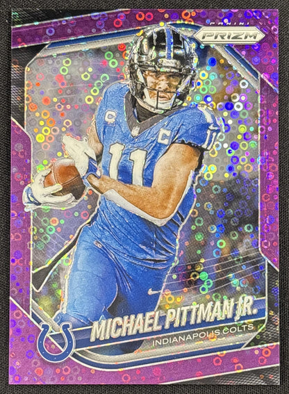 Michael Pittman Jr. 2025 Panini Prizm No Huddle Purple /75 Colts