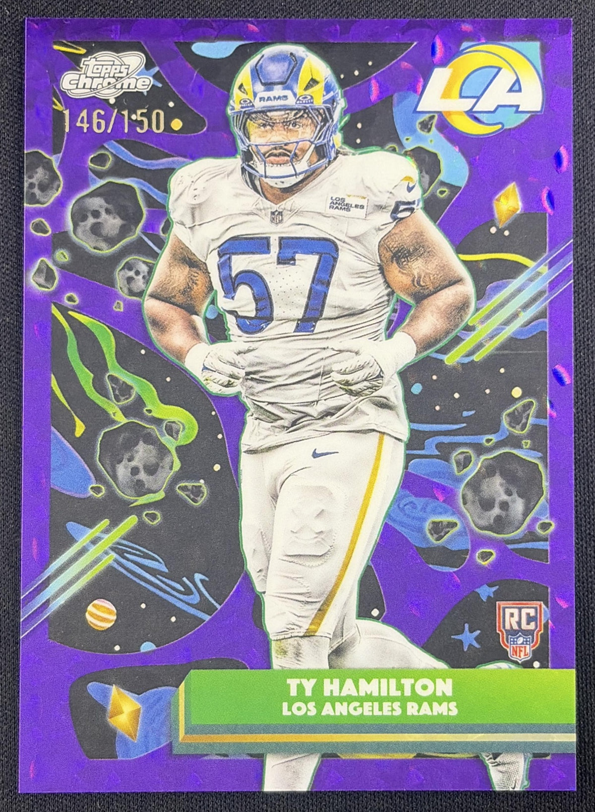 Ty Hamilton 2025 Topps Cosmic Chrome Purple Nebula Refractor /150 Rams