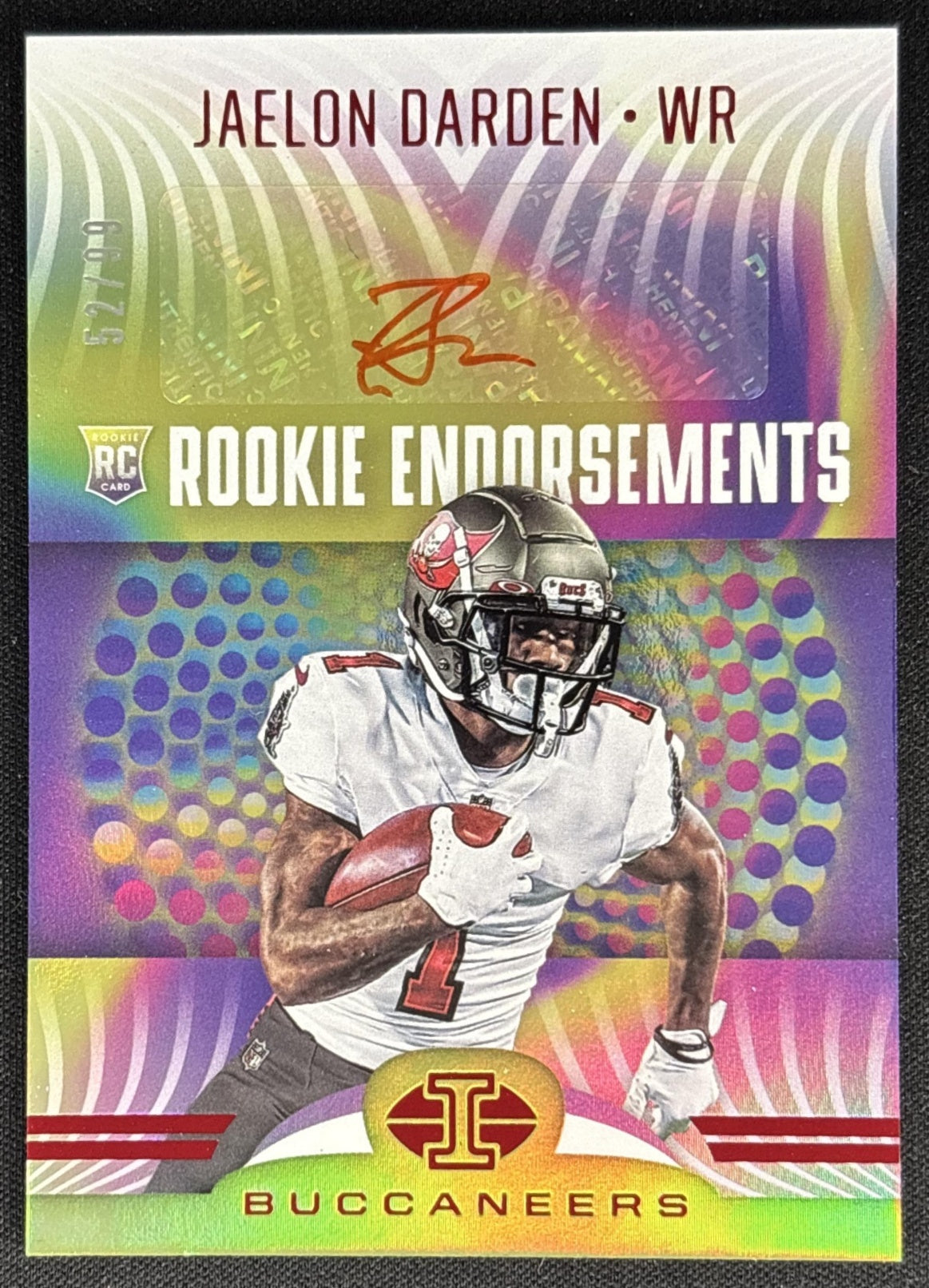 Jaelon Darden 2021 Panini Illusions Rookie Endorsements Red /99 Buccaneers