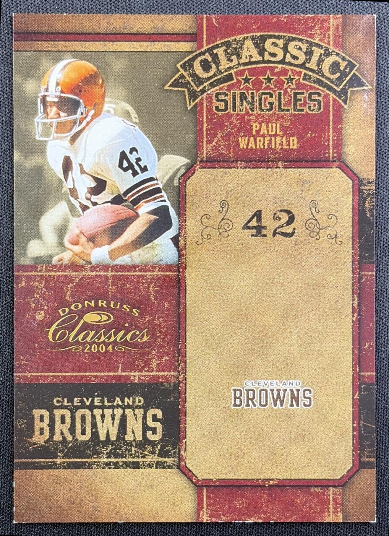 Paul Warfield 2004 Donruss Classics Classic Singles/Combos/Triples /1000 Browns