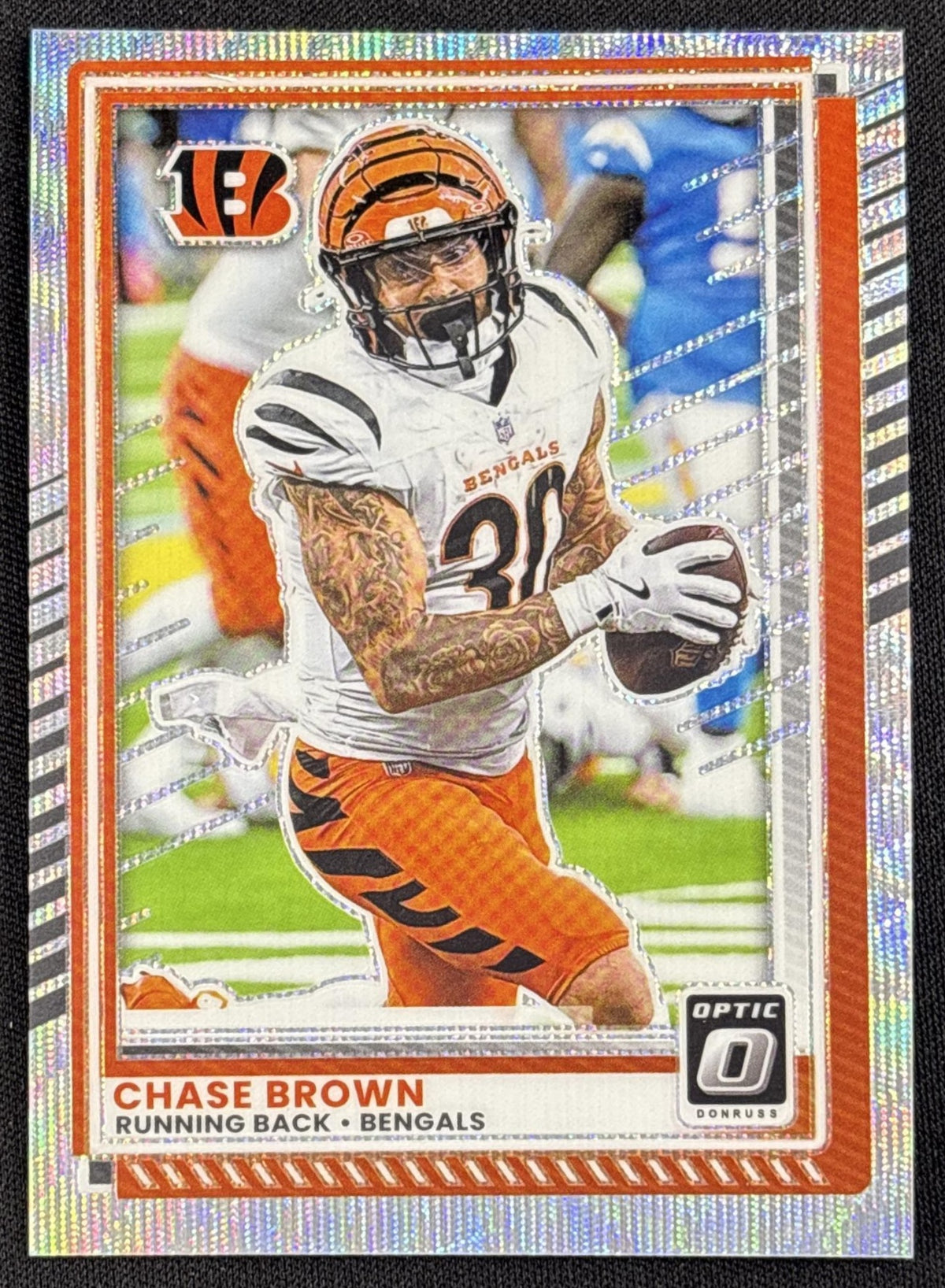 Chase Brown 2025 Panini Donruss Optic Wave Prizm /300 Bengals