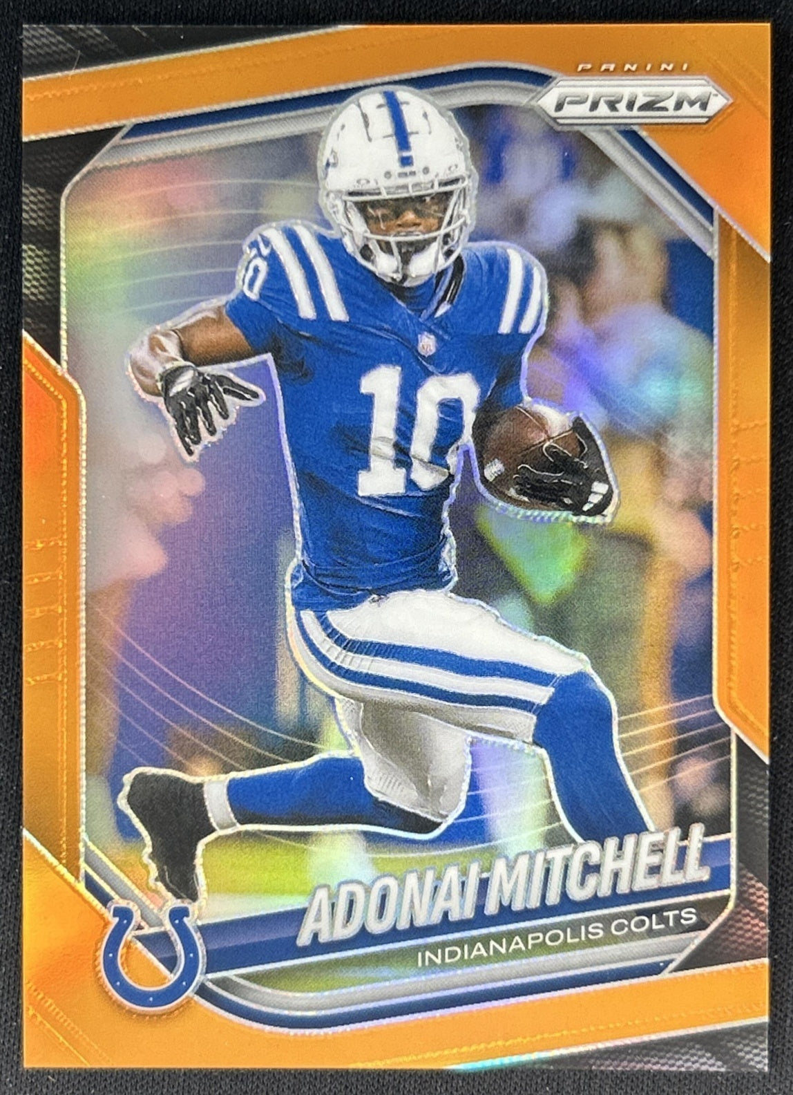 Adonai Mitchell 2025 Panini Prizm Orange /249 Colts