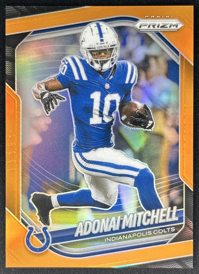 Adonai Mitchell 2025 Panini Prizm Orange /249 Colts