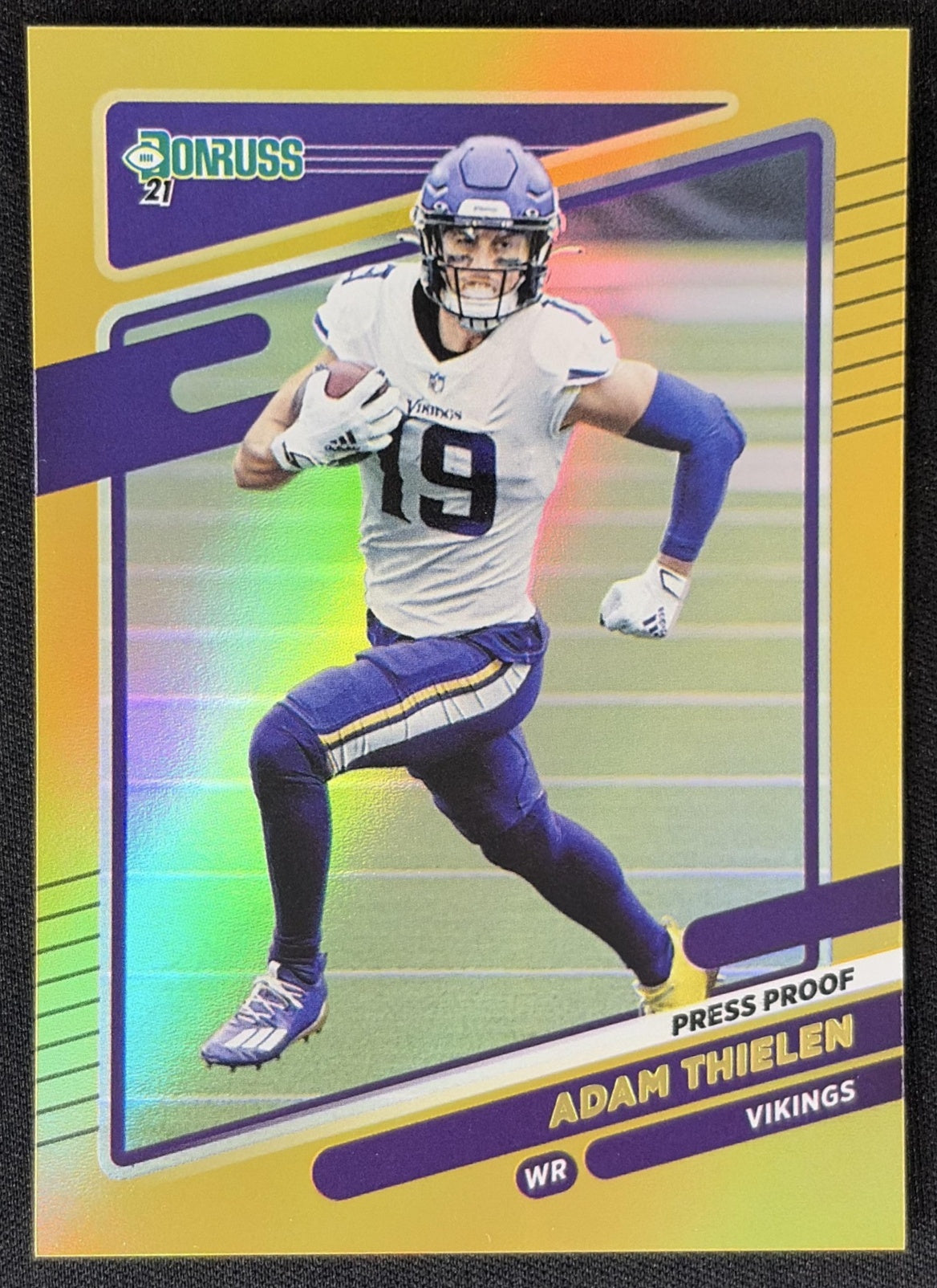 Adam Thielen 2021 Panini Donruss Press Proof Premium Vikings - Minnesota Vikings