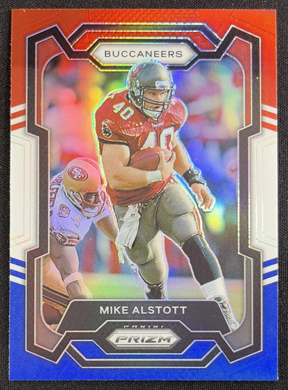Mike Alstott 2023 Panini Prizm Red White and Blue Buccaneers Sports Trading Card