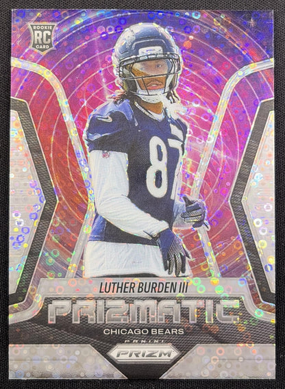 Luther Burden III 2025 Panini Prizm Prizmatic No Huddle Bears Chicago Bears