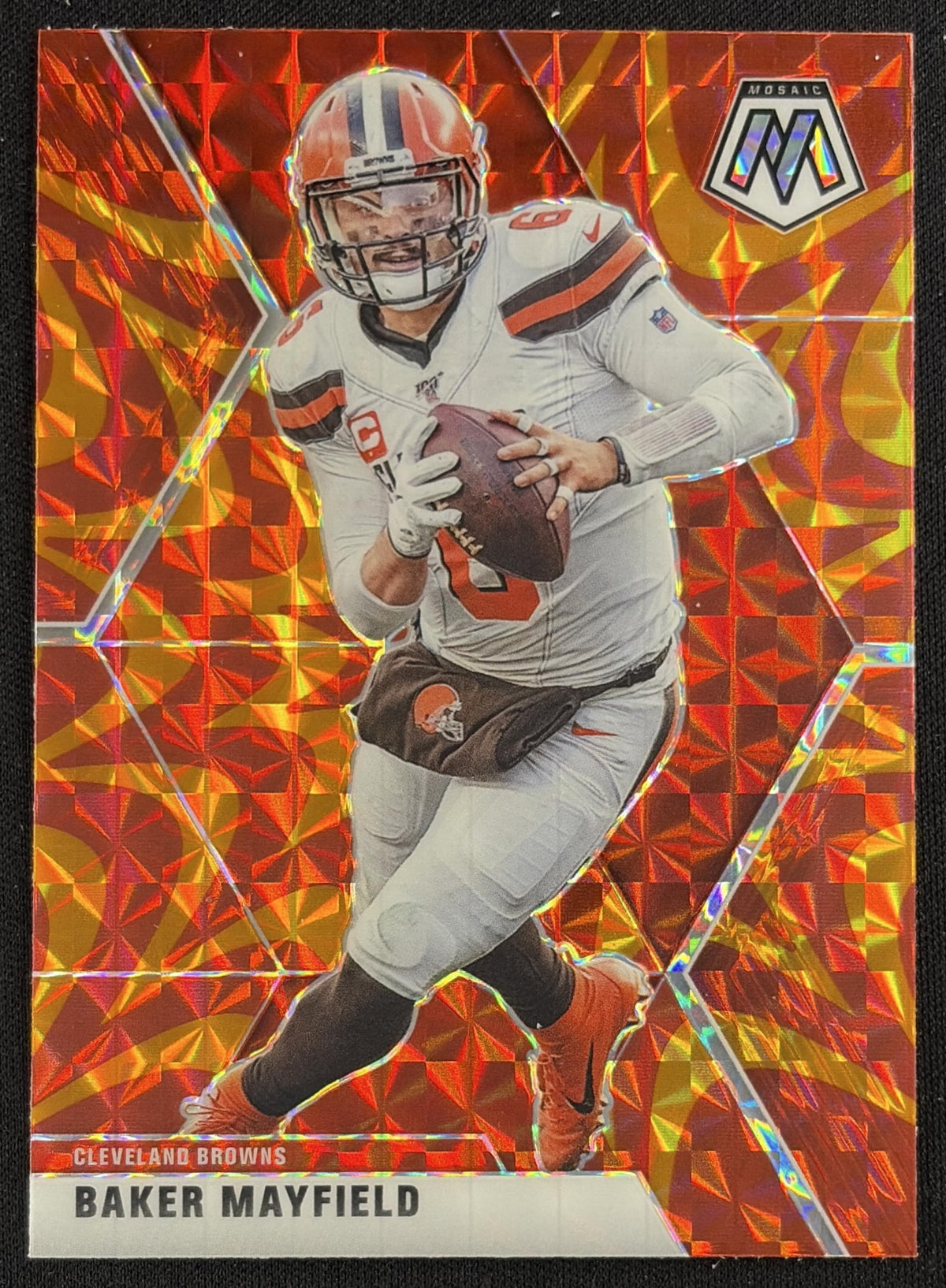 Baker Mayfield 2020 Panini Mosaic Prizm Reactive Orange Browns Sports Trading Card