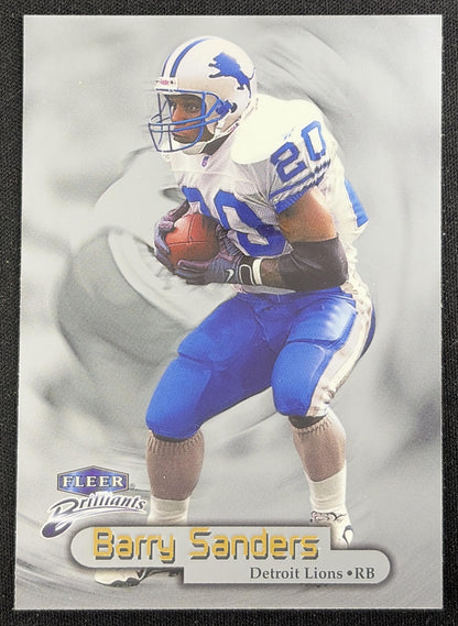 Barry Sanders 1998 Fleer Brilliants Blue Lions Sports Trading Card