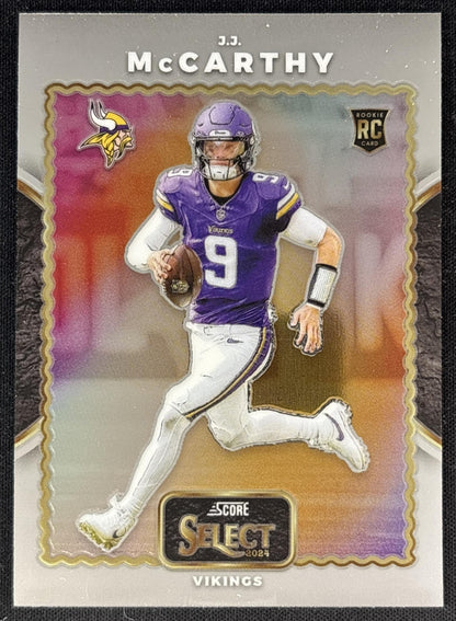 J.J. McCarthy 2024 Panini Select Score Throwback Vikings