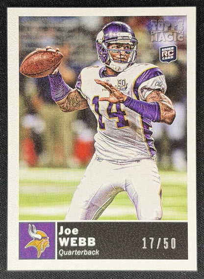 Joe Webb 2010 Topps Magic Mini Pigskin 50/50 Vikings front