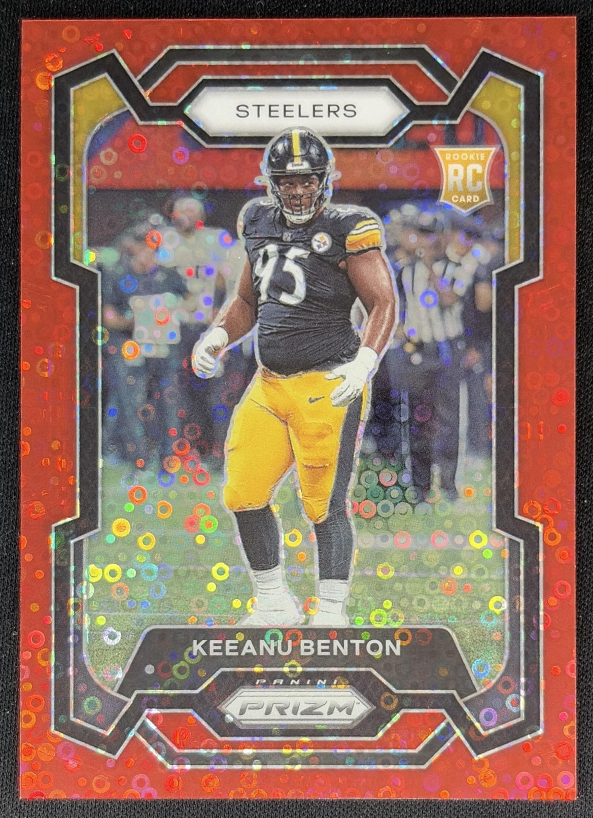 Keeanu Benton 2023 Panini Prizm No Huddle Red /70 Steelers front