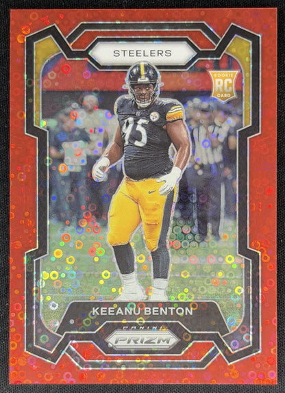 Keeanu Benton 2023 Panini Prizm No Huddle Red /70 Steelers front