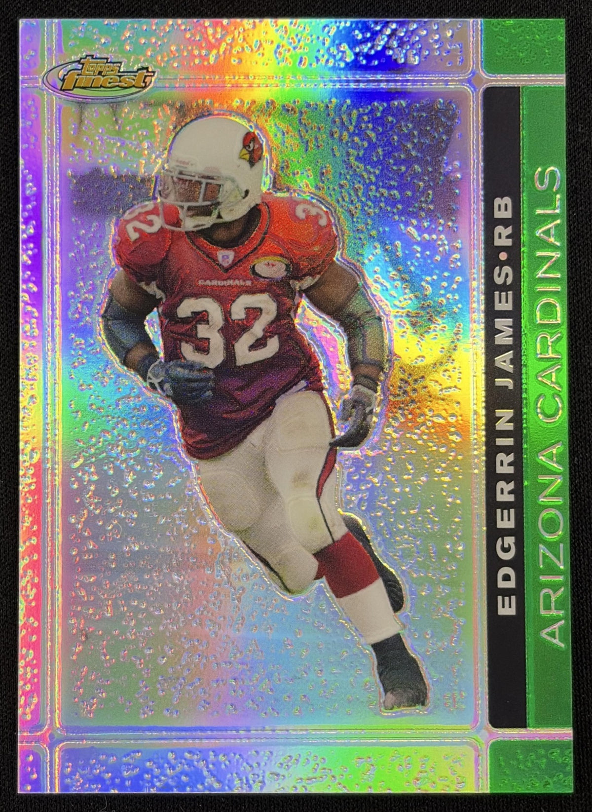 Edgerrin James 2007 Topps Finest Green Refractors /199 Cardinals - Front