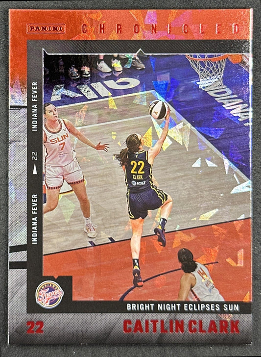 Caitlin Clark 2025 Panini Chronicled WNBA Red Cracked Ice Fever 27 Indiana Fever