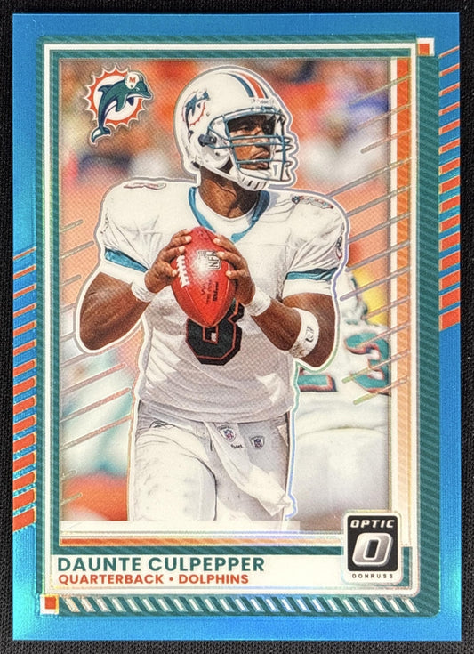 Daunte Culpepper 2025 Panini Donruss Optic Aqua Prizm /349 Dolphins Sports Trading Cards