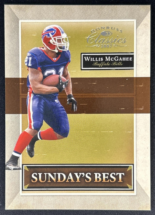 Willis McGahee 2007 Donruss Classics Sunday's Best Silver /250 Bills front