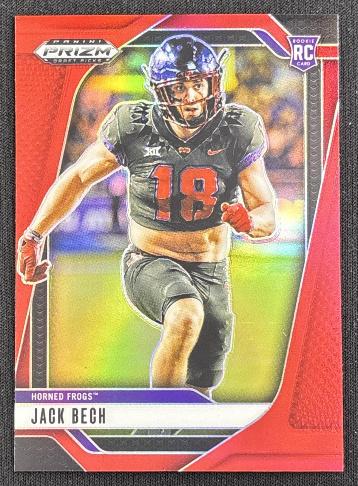 Jack Bech 2025 Panini Prizm Draft Picks Red /399 Horned Frogs Sports Trading Card