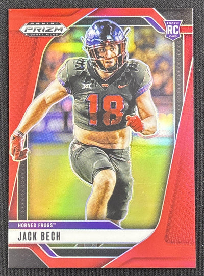 Jack Bech 2025 Panini Prizm Draft Picks Red /399 Horned Frogs Sports Trading Card