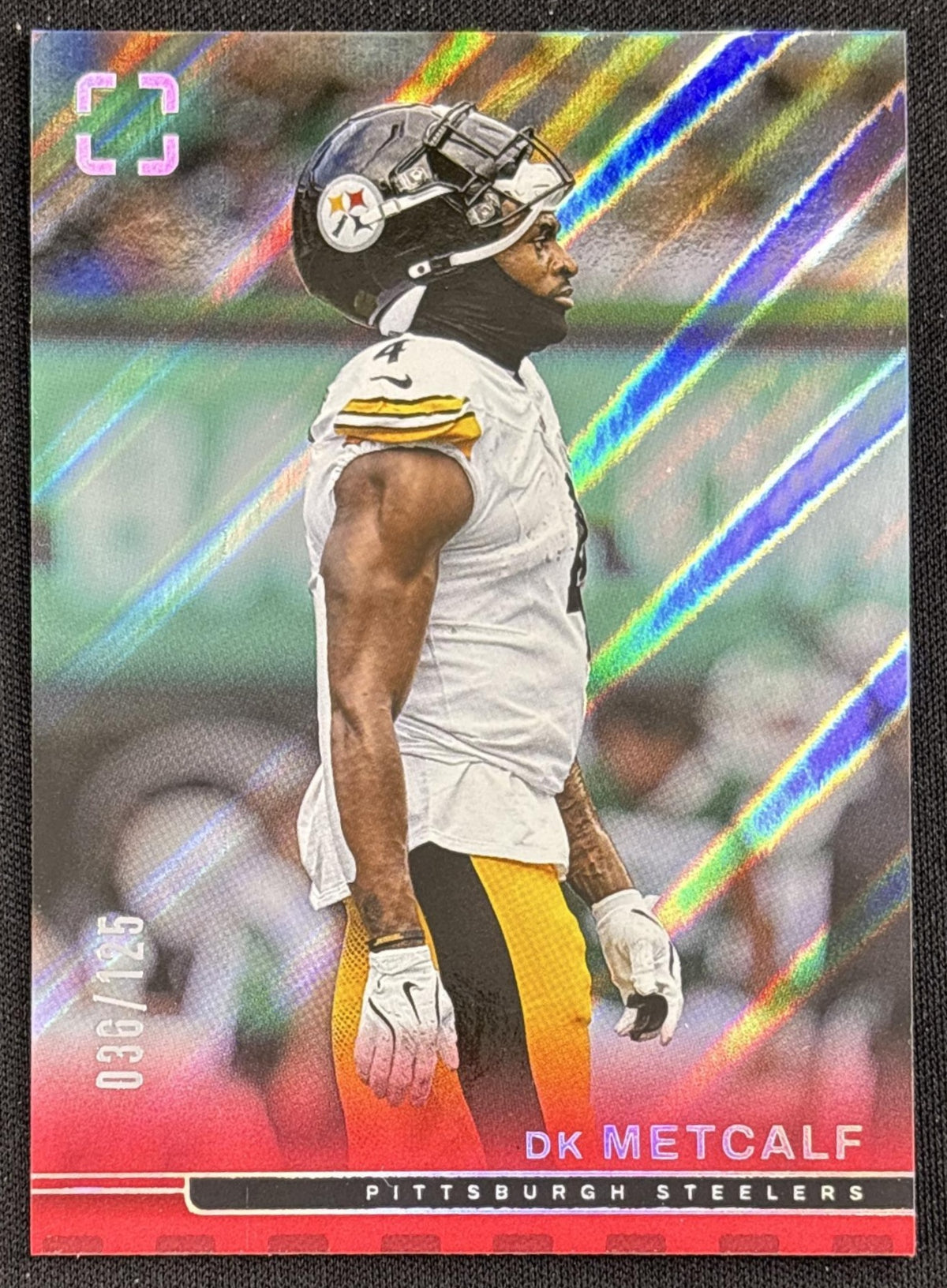 DK Metcalf 2025 Panini PhotoGenic Red /125 Steelers