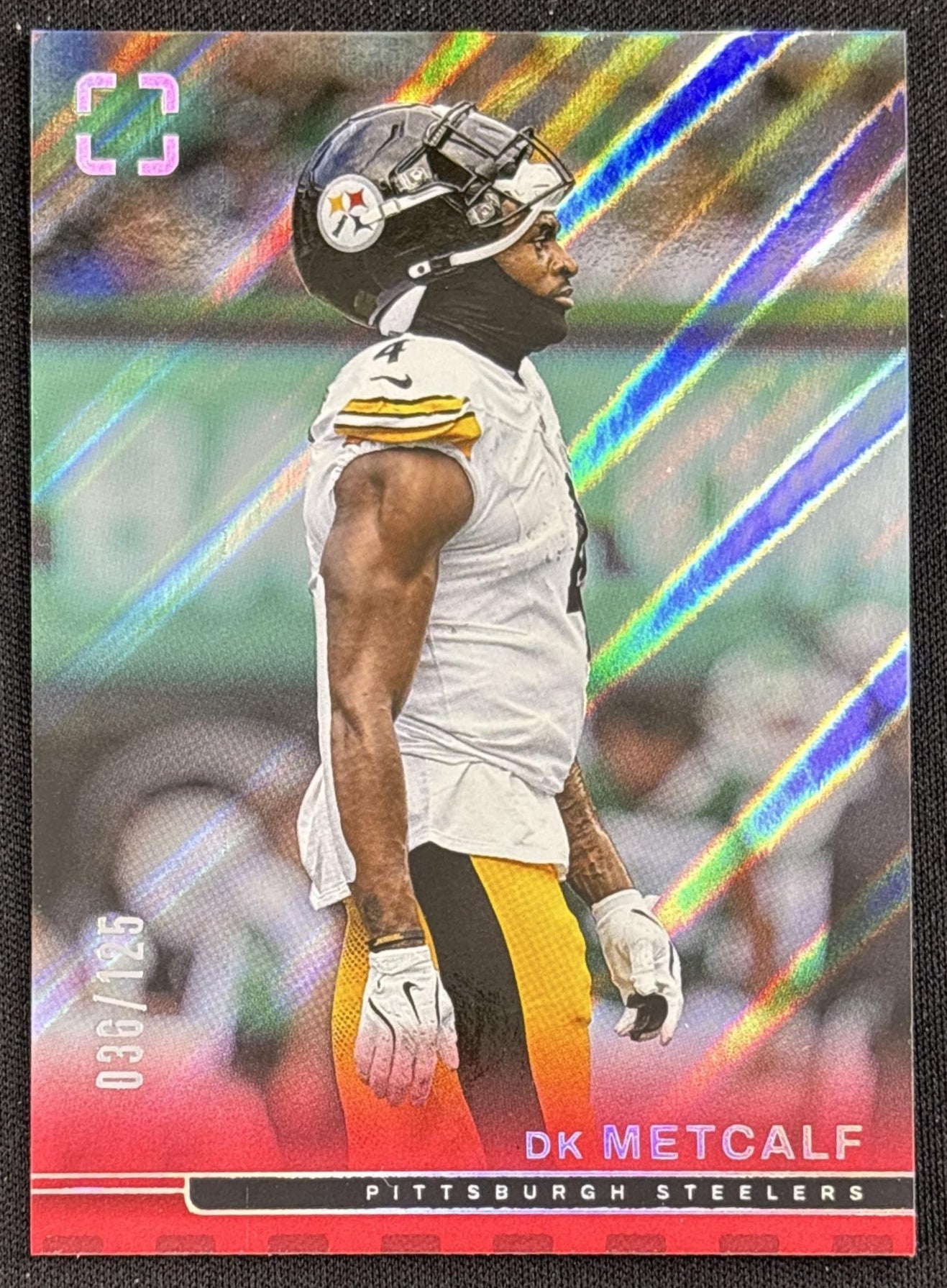 DK Metcalf 2025 Panini PhotoGenic Red /125 Steelers