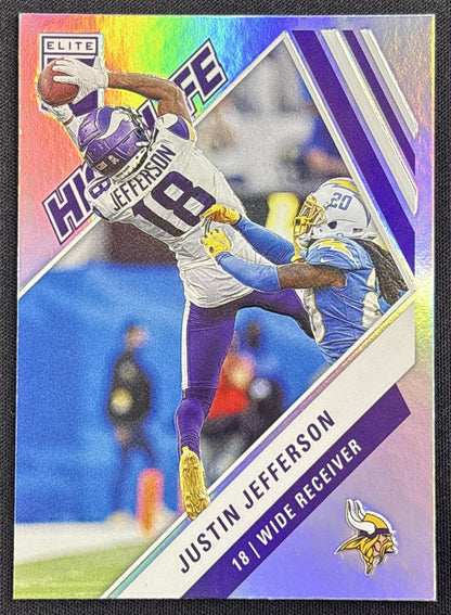 Justin Jefferson 2022 Panini Donruss Elite High Life Vikings Minnesota Vikings