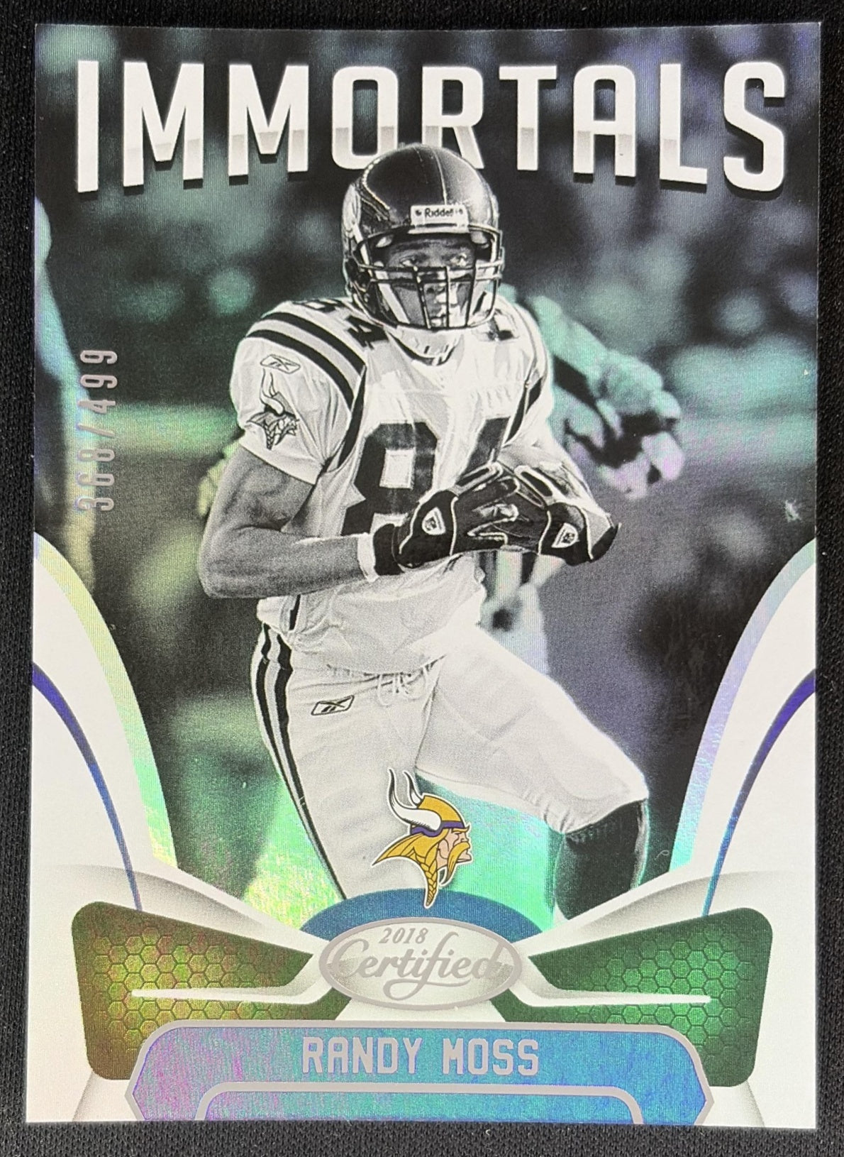 Randy Moss 2018 Panini Certified Mirror Silver /499 Vikings Sports Trading Cards