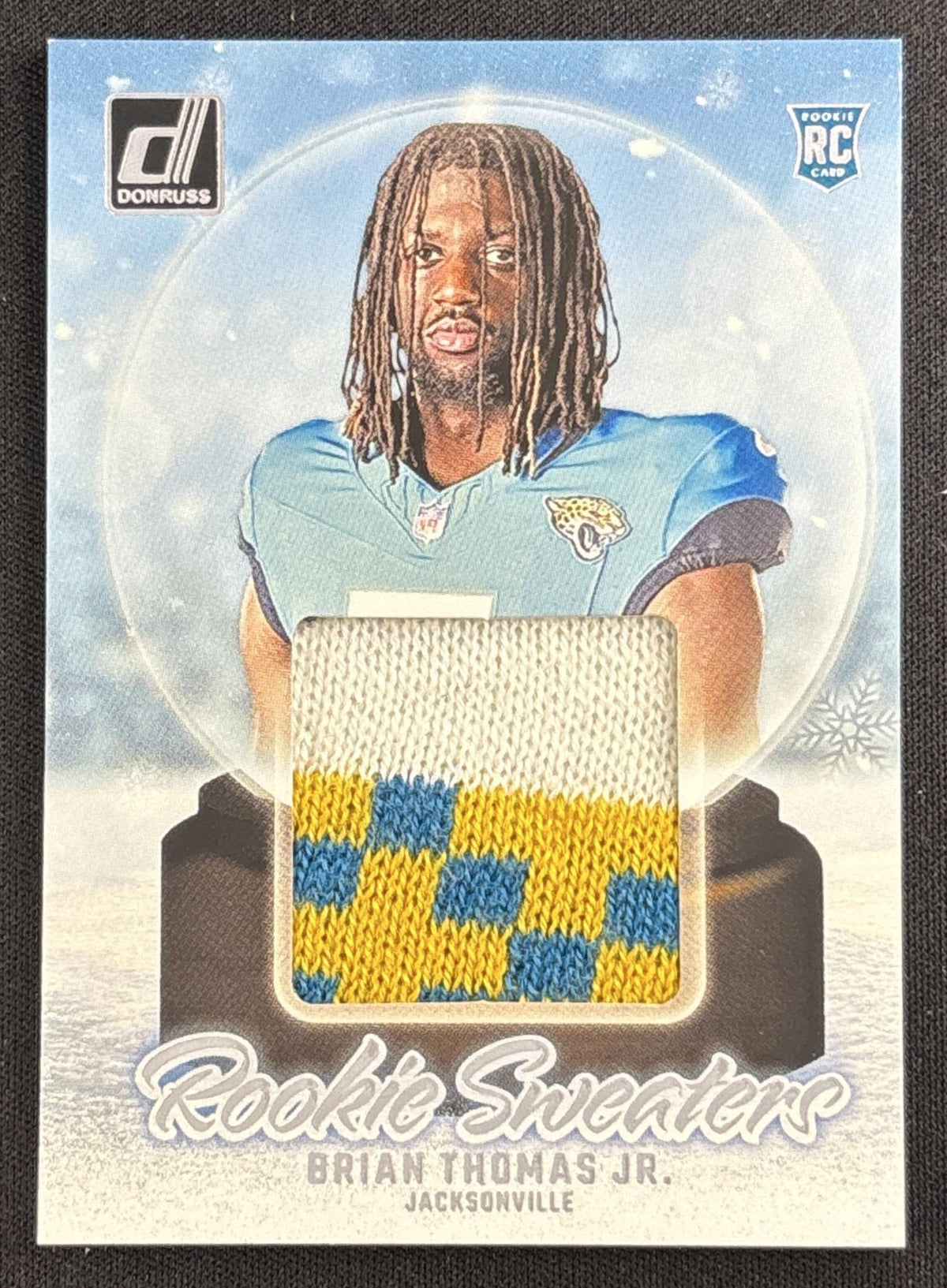 Brian Thomas Jr. 2024 Panini Donruss Rookie Holiday Sweater Jaguars #2 front