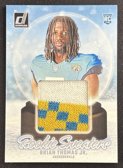Brian Thomas Jr. 2024 Panini Donruss Rookie Holiday Sweater Jaguars #2 front