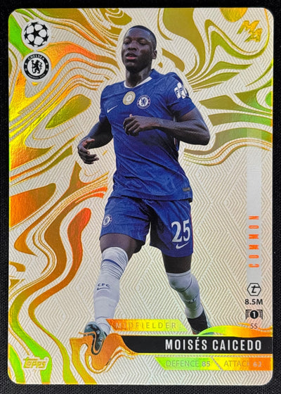 Moises Caicedo 2025 Match Attax Madness UEFA Champions League Common Chelsea Sports Trading Cards