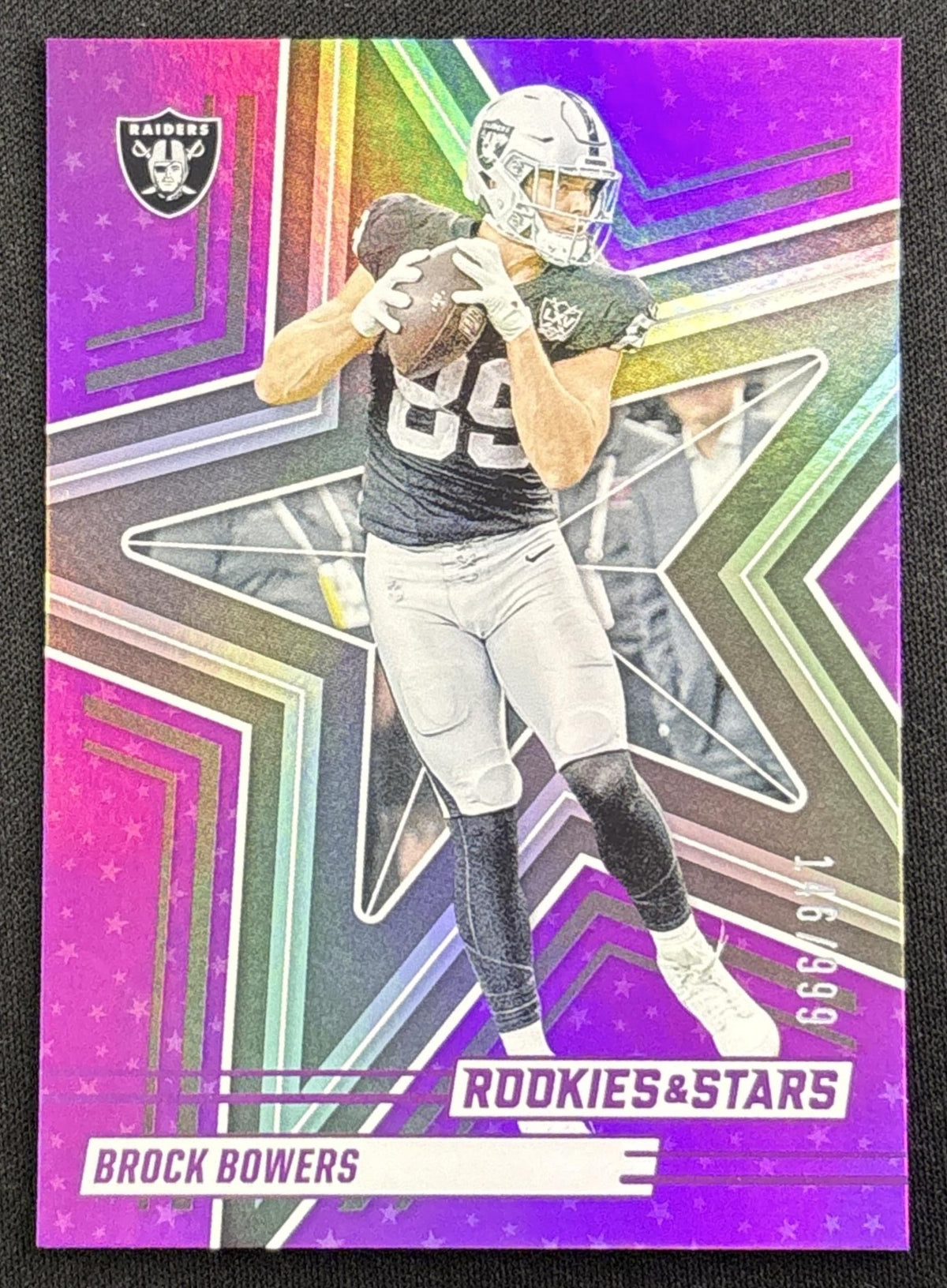 Brock Bowers 2025 Panini Rookies & Stars Purple /999 Raiders