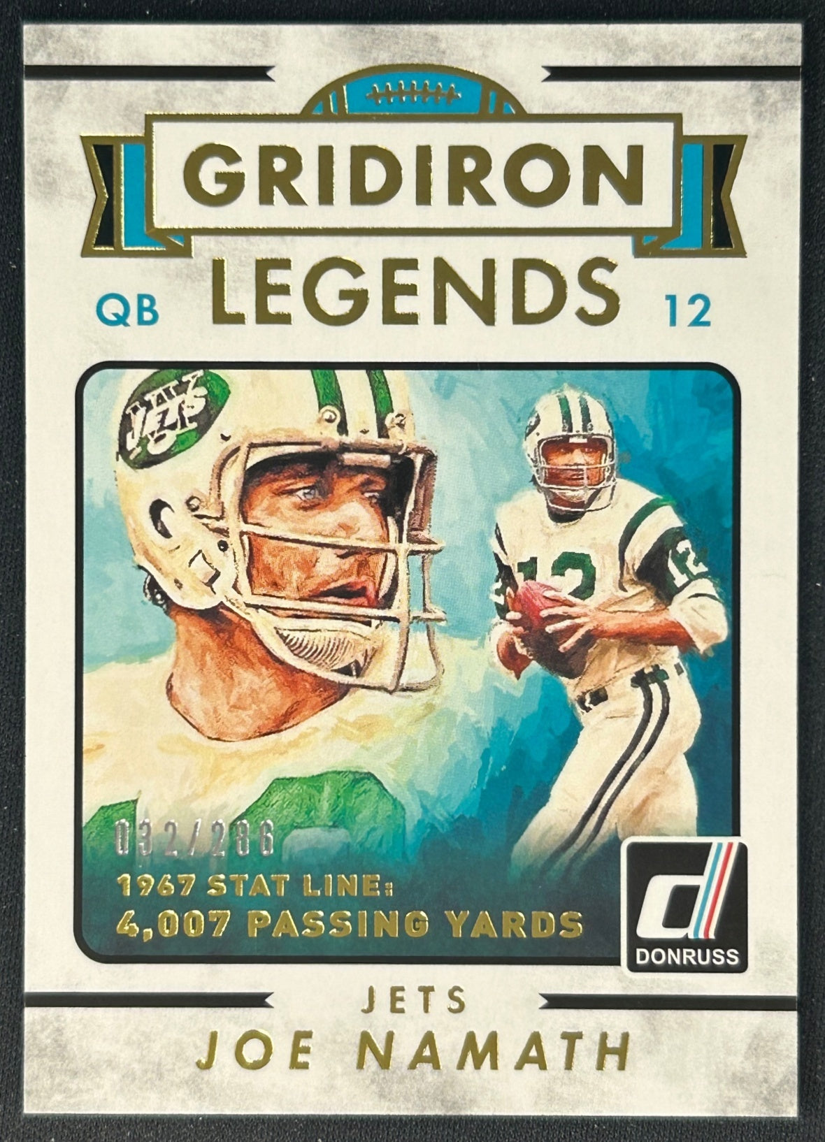 Joe Namath 2015 Donruss Stat Line Season /286 Jets - front