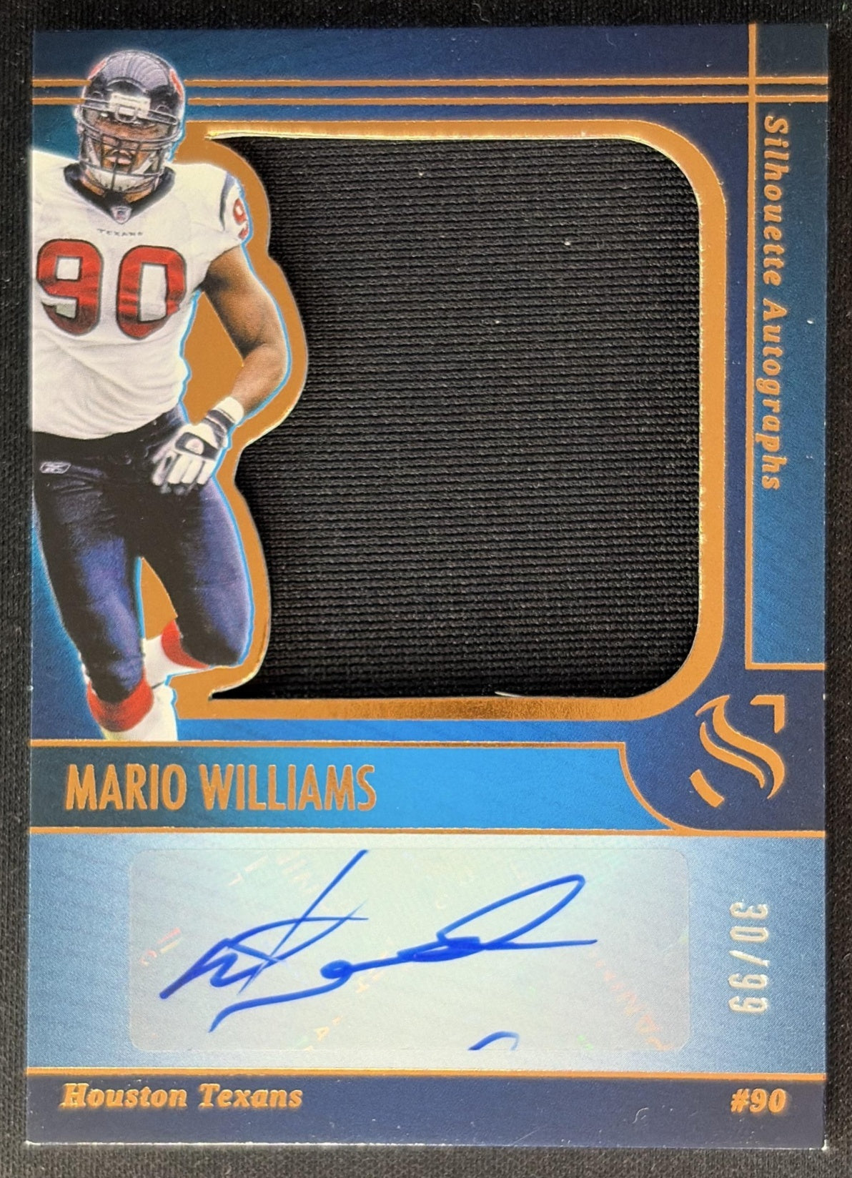 Mario Williams 2025 Panini Silhouette Auto Bronze /99 Texans front