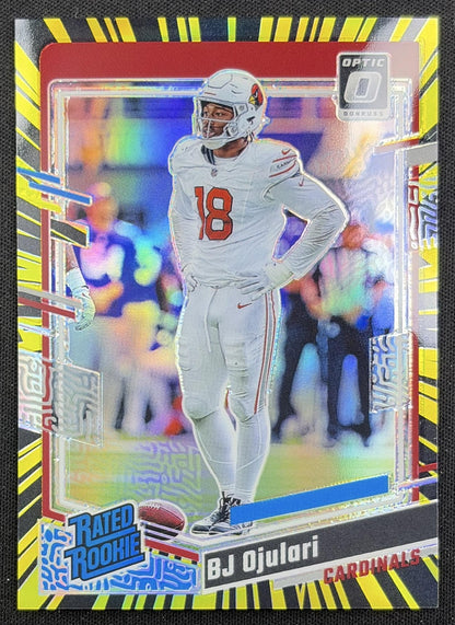 BJ Ojulari 2023 Panini Donruss Optic Electricity Prizm /69 Cardinals front