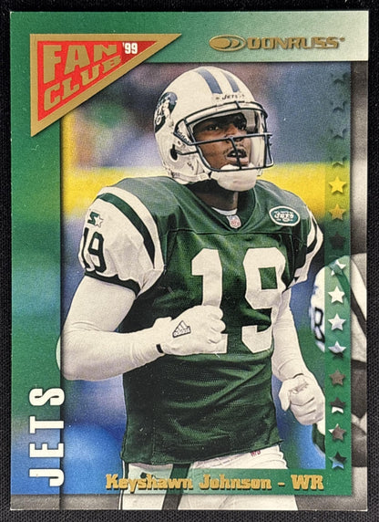 Keyshawn Johnson 1999 Donruss Fan Club Gold /5000 Jets front