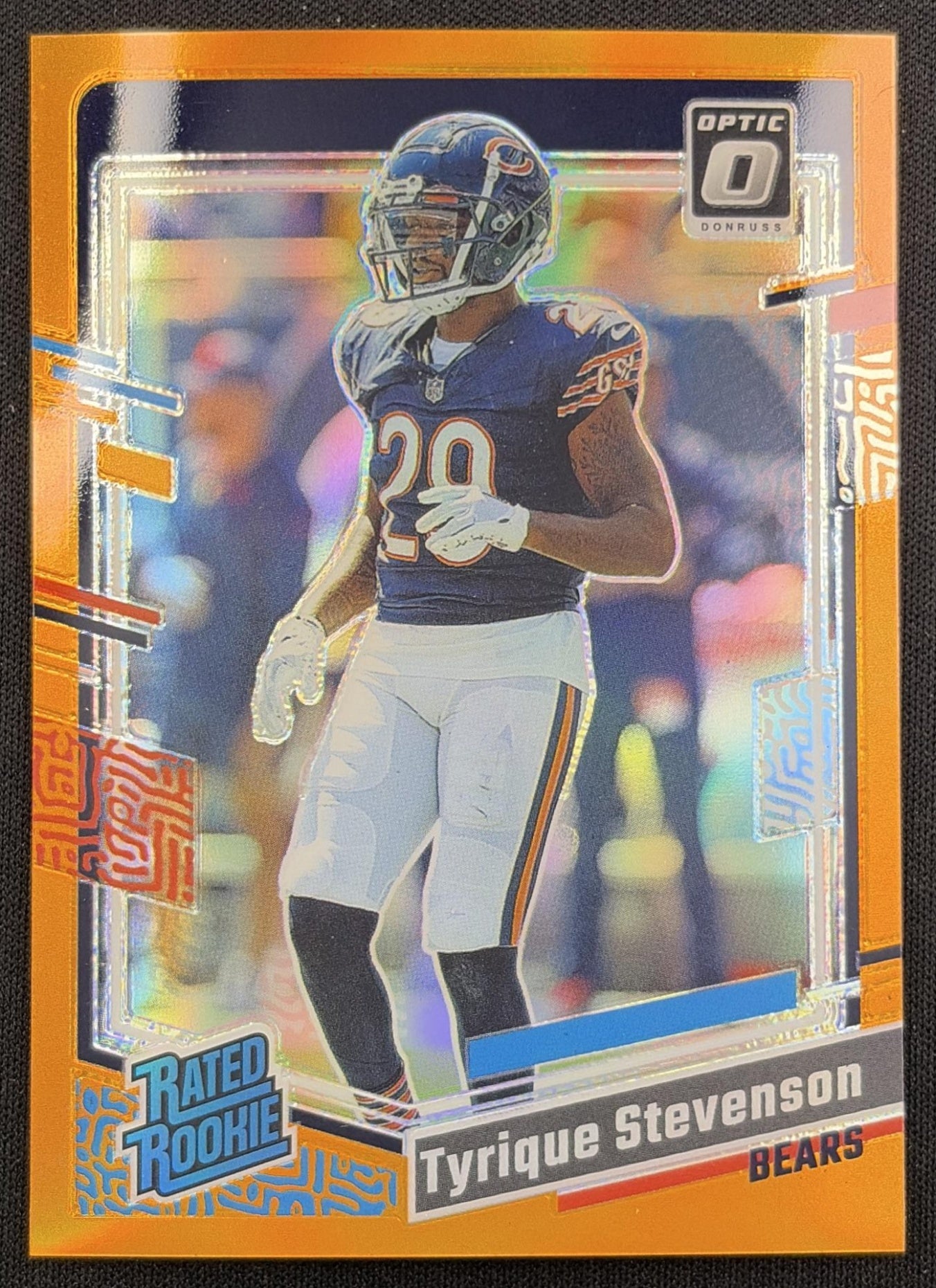 Tyrique Stevenson 2023 Panini Donruss Optic Orange Prizm /249 Bears