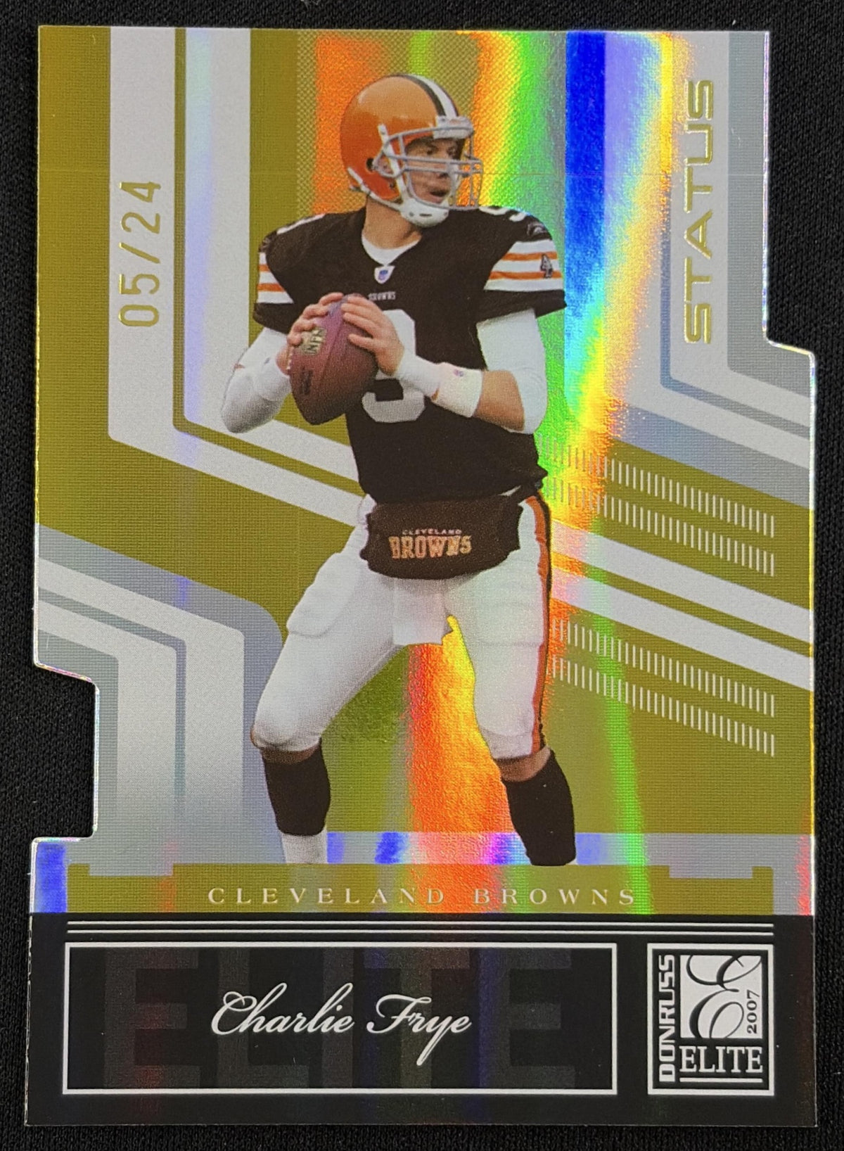 Charlie Frye 2007 Donruss Elite Status Gold /24 Browns Default Title Sports Trading Card