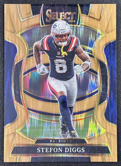Stefon Diggs 2025 Panini Select Concourse Copper Prizm Shock /899 Patriots
