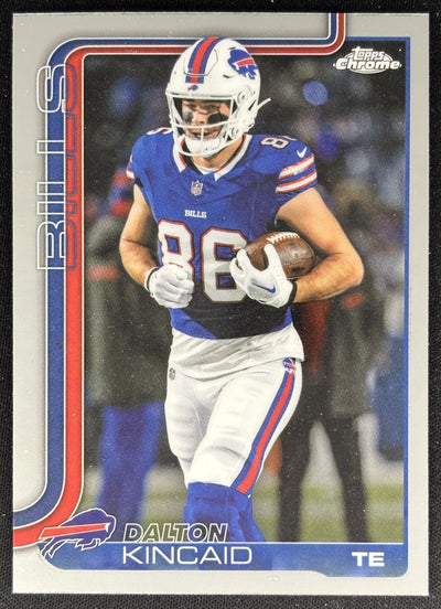 Dalton Kincaid 2025 Topps Chrome Bills Sports Trading Cards